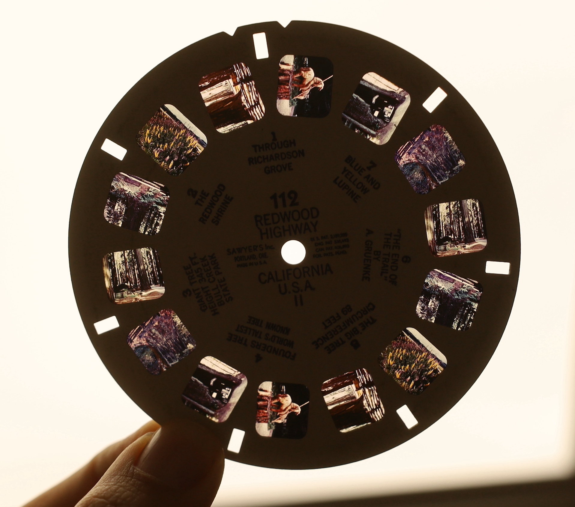 A large collection of View-Master reels including Wonders of World, in ten cases